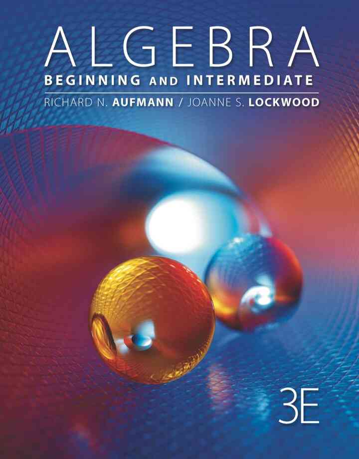 Algebra: Beginning and Intermediate 3rd Edition