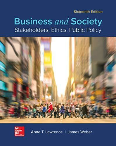 Business And Society Stakeholders Ethics Public Policy 16Th Edition