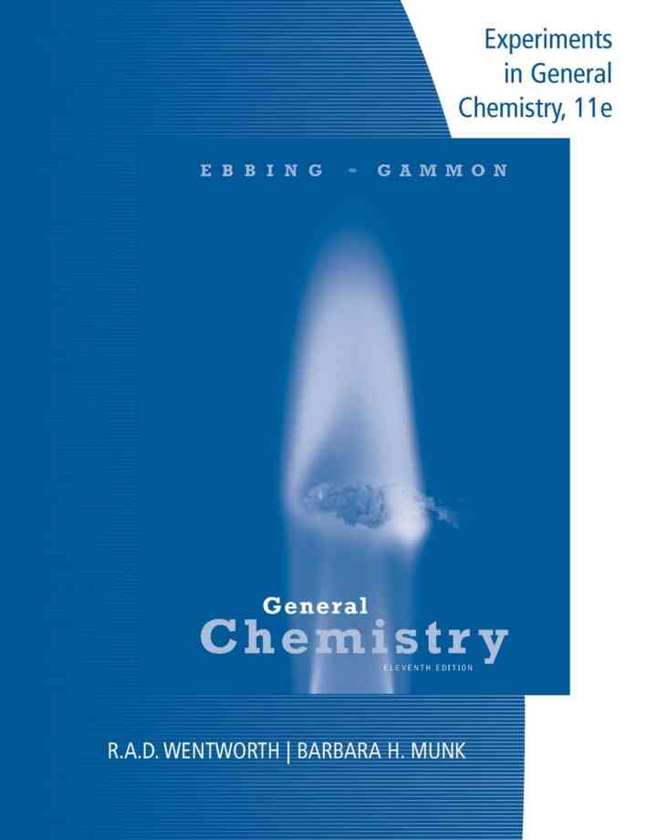 Lab Manual Experiments in General Chemistry 11th Edition